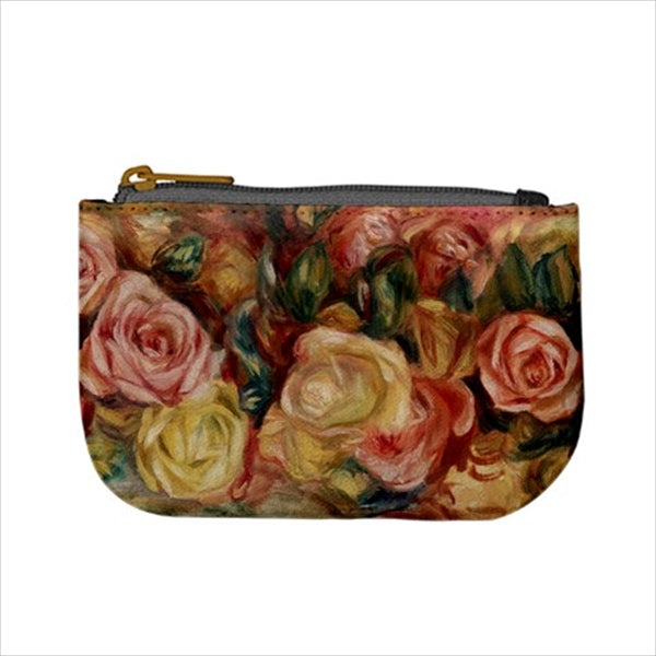 Roses Renoir Flowers Mini Change Coin Purse Art Change Purse Coin Purse Renoir Roses Coin Purse