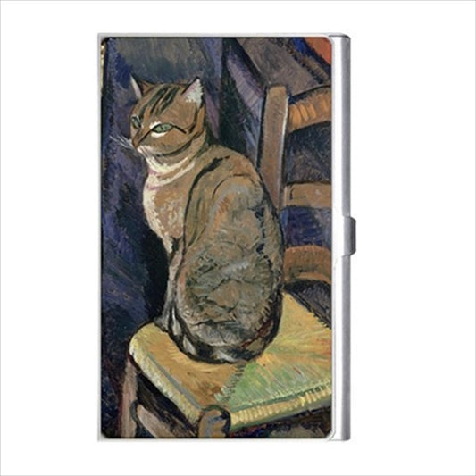 Cat On Chair Valadon Art Business Bank Credit Card Case Art Business Card Holder Bank Card Business Card Business Card Holder Case Cat Cats Credit Card Kitty Suzanne Valadon Business Card Holder