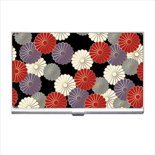 Japanese Flower Pattern Business Bank Credit Card Case Bank Card Business Card Business Card Holder Case Credit Card Flowers Japan Japanese Business Card Holder