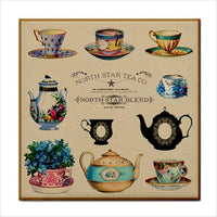 Teacups Tea Art Teapots Decorative Ceramic Tile