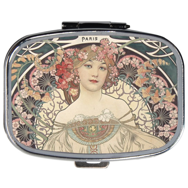Reverie Art Nouveau Travel Pill Box Case Time Rover Treasures