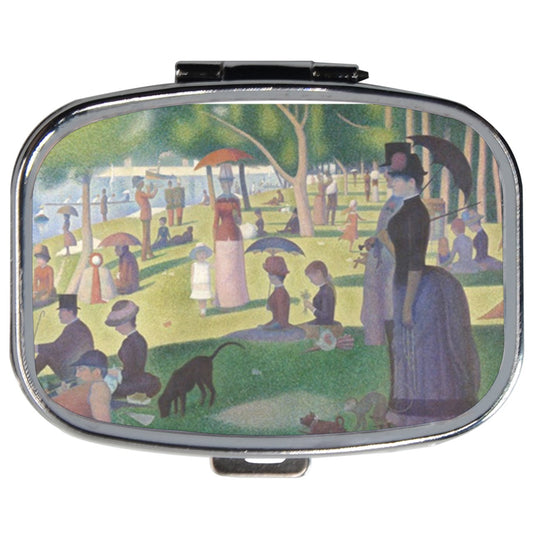 A Sunday on La Grande Jatte Pill Box Medication Vitamin Travel Case Case georges seurat Medication Case Neo Impressionism Pill Box Pointillism Travel Pillboxes