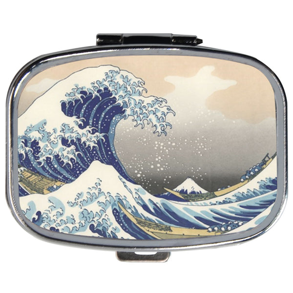Great Wave Mount Fuji Hokusai Art Pill Box Case