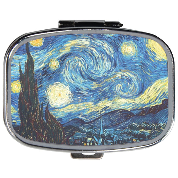 Starry Night Van Gogh Pill Box Case Time Rover Treasures