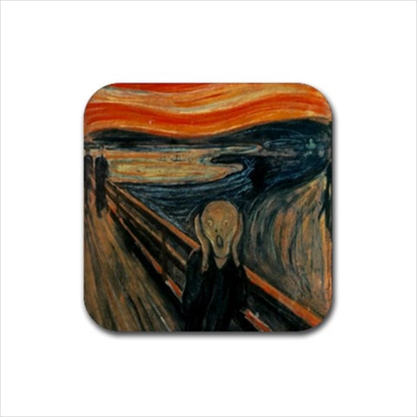 The Scream Drink Coasters Rubber Beverage Anti Slip Set Anti Slip Barware Beverage Coasters Edvard Munch Rubber Coasters The Scream Rubber Coasters