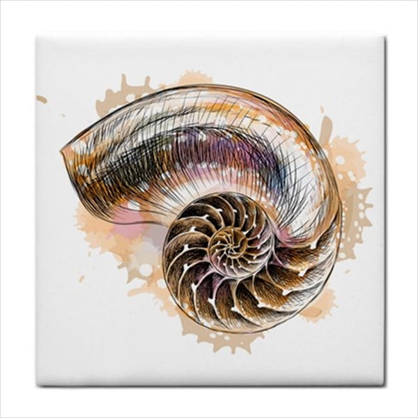 Seashells Set of 6 Home Décor Border Backsplash Tiles Ceramic Tile Set