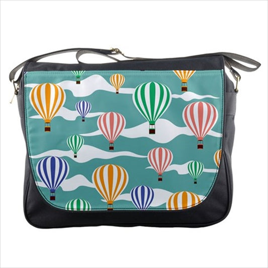 Hot Air Balloons Art Messenger Bag Art Fashion Hot Air Balloons Messenger Bag Novelty Pastel Messenger Bags