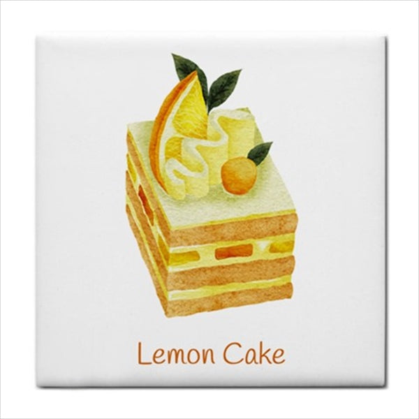 Lemon Cake Dessert Food Art Backsplash Border Ceramic Tile Backsplash Ceramic Ceramic Tile Dessert Food Food Tile Home Decor Kitchen Lemon Tile Ceramic Tile