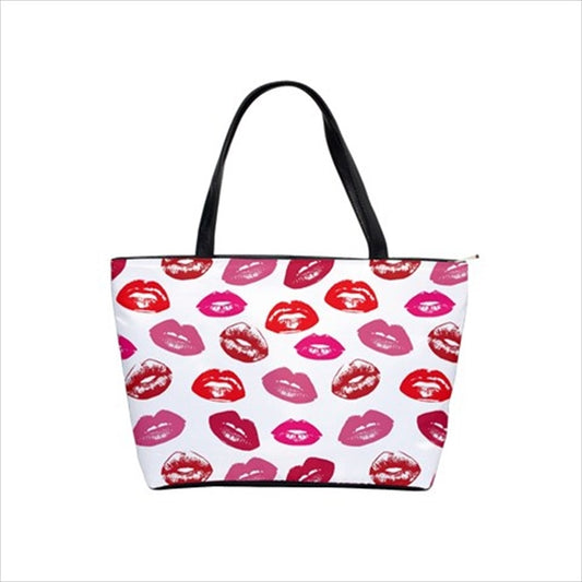 Lip Lipstick Kisses Art Pattern Shoulder Bag Art Bag Fashion Handbag Ladies Lips Lipstick Luggage Shoulder Bag Shoulder Bag