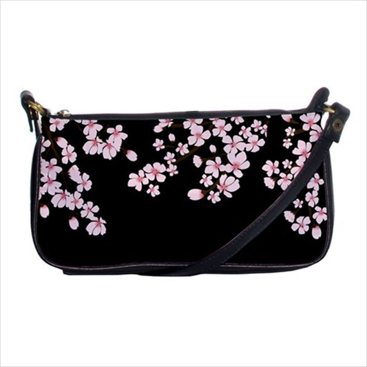 Cherry Blossoms Pink Flower Art Black Clutch Purse Art Cherry Blossom Clutch Fashion Flowers Japan Japanese Ladies Novelty Pink Purse Purse