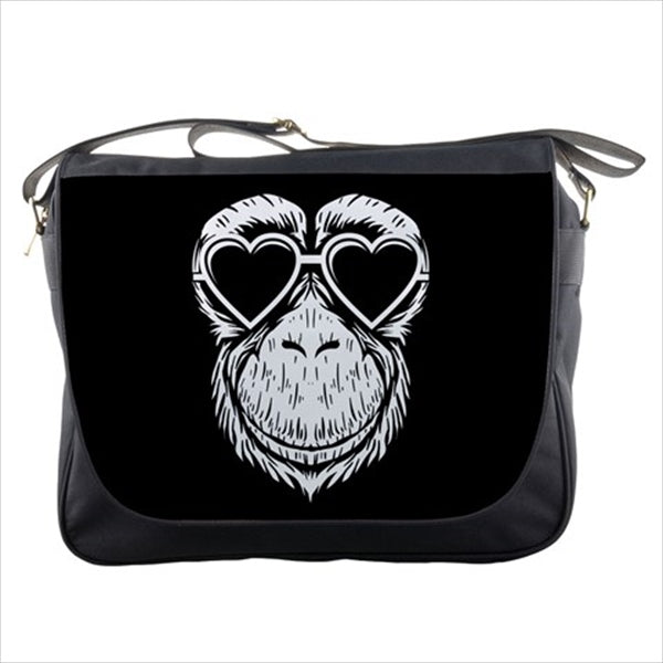 Chimpanzee Sunglasses Hipster Messenger Bag