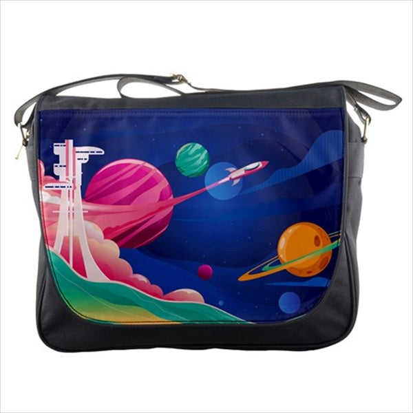 Outer Space Planet Art Messenger Bag Art Fashion Messenger Bag Novelty Outer Space Planet Space Messenger Bags