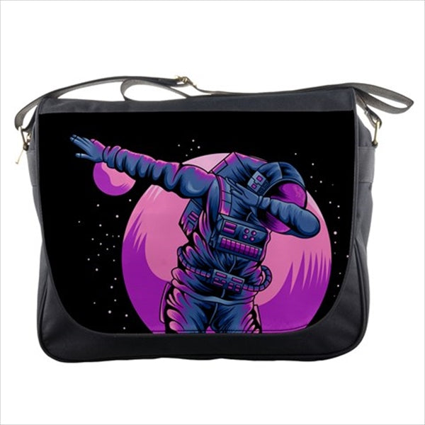 Astronaut Dabbing Pop Art Messenger Bag Art Astronaut Fashion Messenger Bag Novelty Outer Space Messenger Bags