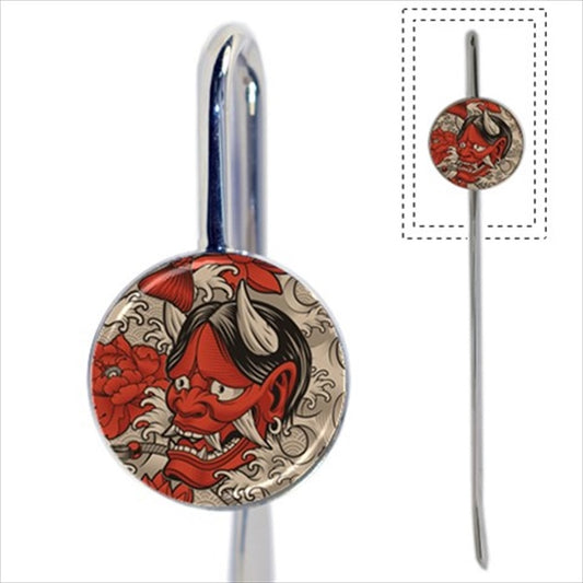 Oni Mask Japanese Devil Metal Bookmark Bookmark Japan Japanese Metal Bookmark Oni Bookmark