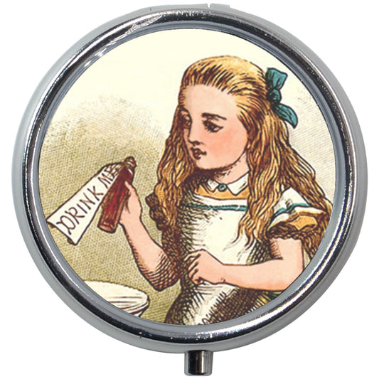 Alice In Wonderland Art Pill Box Medication Travel Case Alice In Wonderland Case Medication Case Pill Box Travel Pillboxes