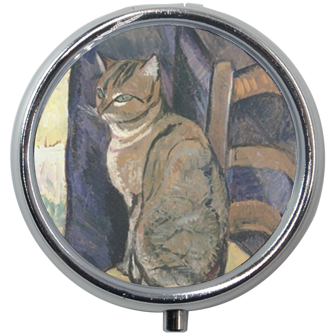 Cat On Chair Art Pill Box Medication Travel Case Case Cat Medication Case Pill Box Suzanne Valadon Travel Pillboxes