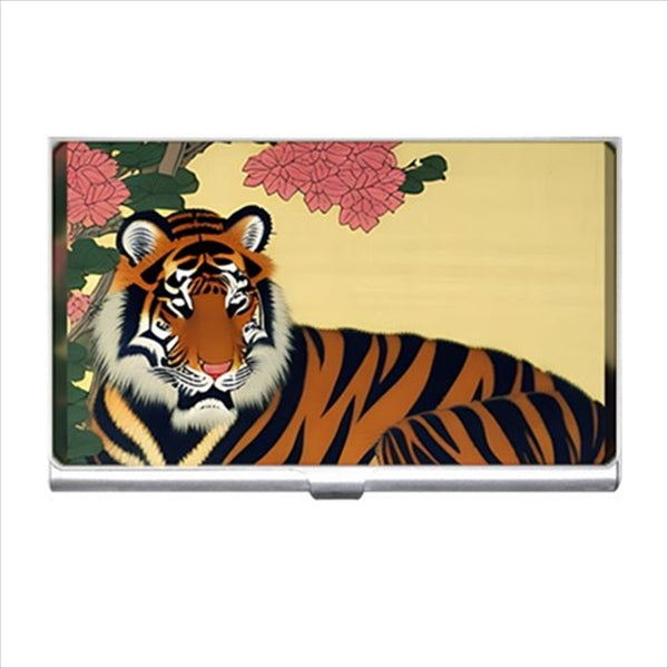 Tiger Ukiyo-e Style Art Business Bank Credit Card Holder Case