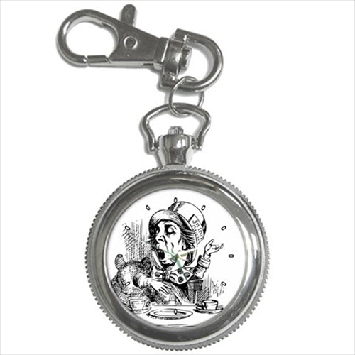 Mad Hatter Alice In Wonderland John Tenniel Art Key Chain Watch Alice In Wonderland Art John Tenniel Key Chain Watch Mad Hatter Watch Key Chain Watch