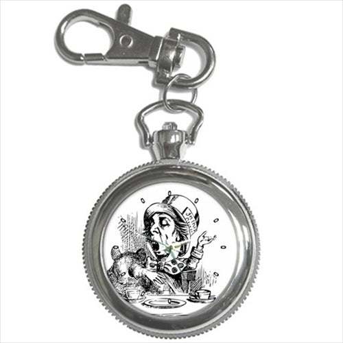 Mad Hatter Alice In Wonderland Tenniel Key Chain Watch