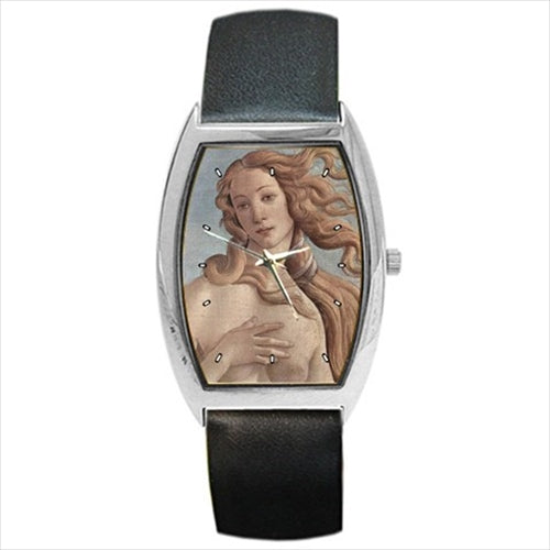 Birth Of Venus Botticelli Detail Art Barrel Style Wristwatch Unisex Watch