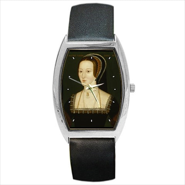 Queen Anne Boleyn Henry VIII Wife Royalty Art Unisex Watch Anne Boleyn Art Barrel Shape Royalty Watch Unisex Watch Wristwatch Barrel Shape Watch