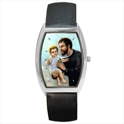 St Cajetan Patron Saint Of Unemployed Workers Barrel Style Wrist Watch Barrel Shape Patron Saint Religious Saint Unisex Watch Wristwatch Barrel Shape Watch