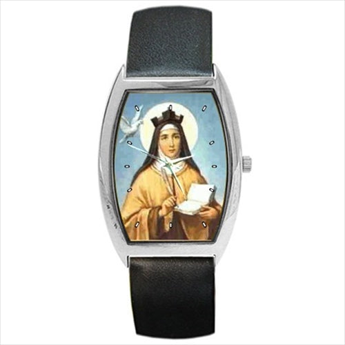 St Teresa Of Avila Patron Saint Of The Sick Barrel Style Wrist Watch