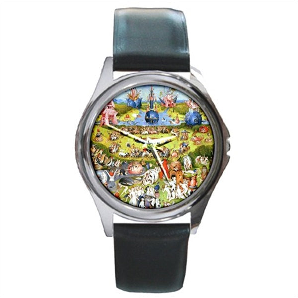 Garden Of Earthly Delights Bosch Art Round Wristwatch Unisex Watch Watches