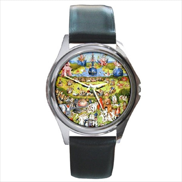 Garden Of Earthly Delights Bosch Art Round Wristwatch Unisex Watch