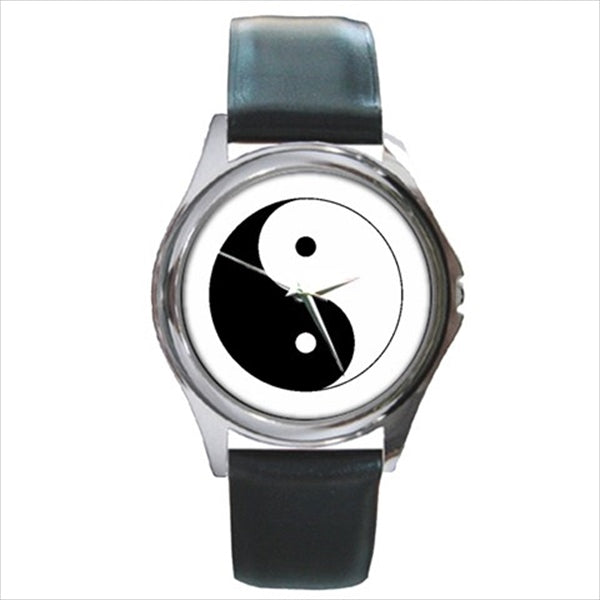 Yin Yang Chinese Philosophy Symbol Round Wristwatch Unisex Watch Watches
