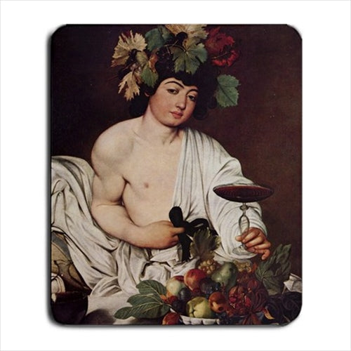 Bacchus God Of Wine Caravaggio Art Computer Mat Mouse Pad Art Mouse Pad Art Mousepad Computer Mat Mouse Mouse Pad mousepad Office Accessory Mouse Pad