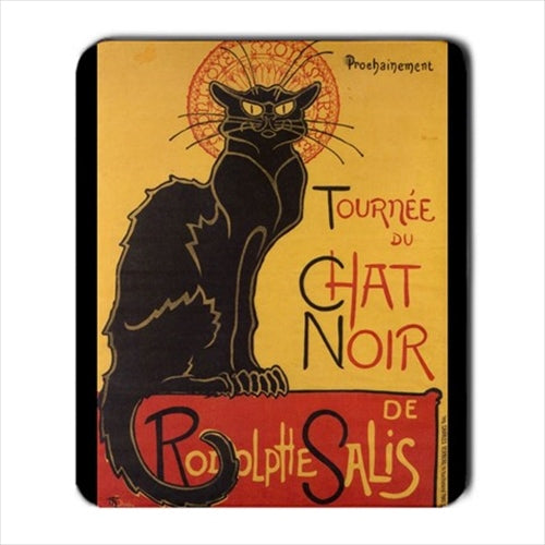 Chat Noir Black Cat Rodolphe Salis Art Computer Mat Mouse Pad