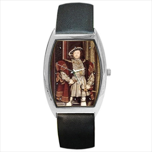 King Henry The Eighth VIII Standing Royalty Holbein Art Unisex Watch Art Barrel Shape Henry The Eighth Henry VIII Royalty Watch Unisex Watch Wristwatch Barrel Shape Watch