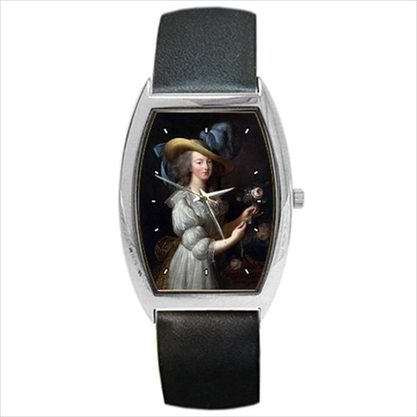 Queen Marie Antoinette Portrait Art Royalty Art Unisex Watch Art Barrel Shape Marie Antoinette Royalty Watch Unisex Watch Wristwatch Barrel Shape Watch