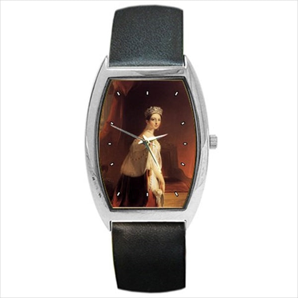 Queen Victoria Portrait Art Royalty Art Unisex Watch Art Barrel Shape Queen Victoria Royalty Watch Unisex Watch Wristwatch Barrel Shape Watch