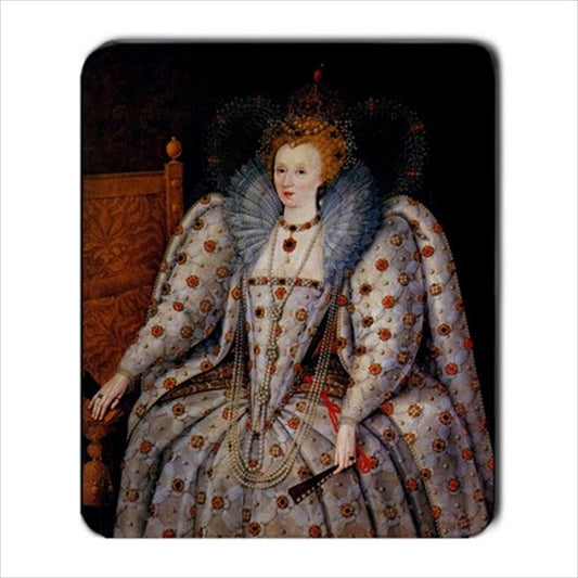 Queen Elisabeth I Portrait Gheeraerts Art Computer Mouse Pad Art Computer Accessory Famous Person Mouse Pad Office Supplies Queen Royalty Mouse Pad