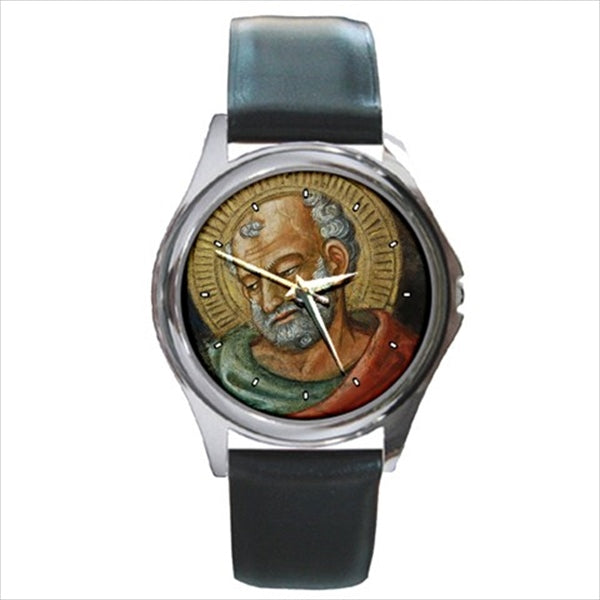 St Jude Thaddeus Patron Saint Lost Causes Desperate Situations Art Wristwatch Watch Art Patron Saint Round Watch Saint Unisex Watch Wristwatch Watches