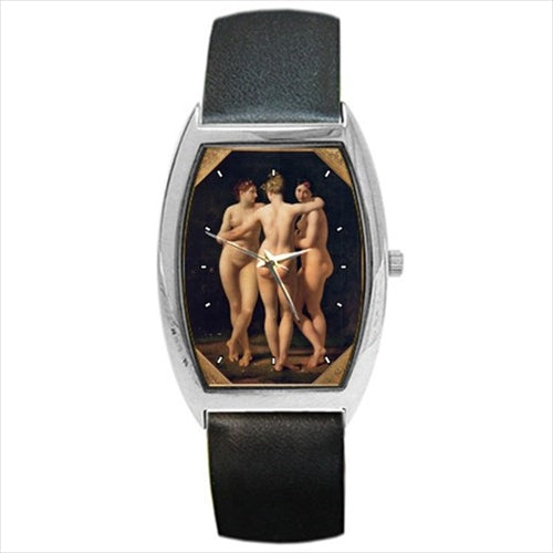 Three Graces Regnault Art Barrel Style Wristwatch Unisex Watch Art Barrel Shape Famous Fine Art Unisex Watch Wristwatch Barrel Shape Watch