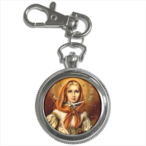 St Dymphna Patron Saint Anxiety Depression Art Key Chain Watch Art Dymphna Key Chain Watch Patron Saint Religious Art Saint Watch Key Chain Watch