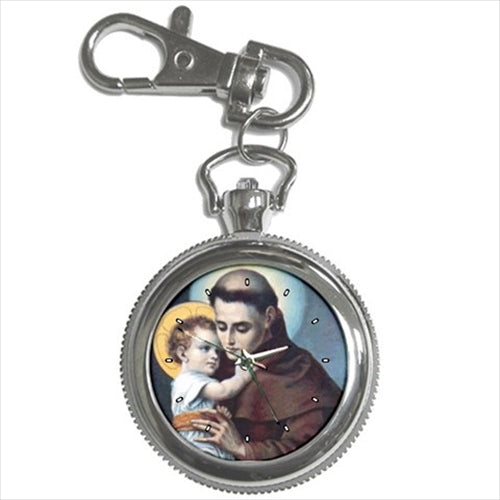 St Anthony Patron Saint Of Lost Things Key Chain Watch Art Key Chain Watch Patron Saint Religious Art Saint St Anthony Watch Key Chain Watch