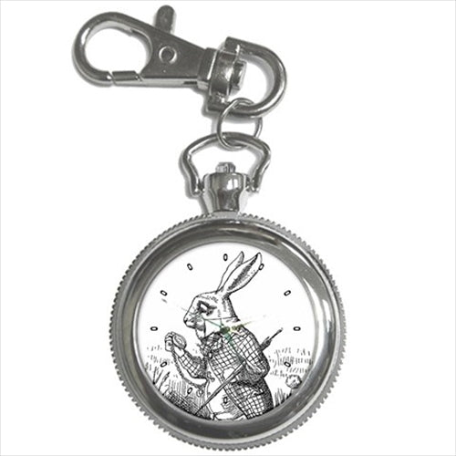 White Rabbit I'm Late Alice In Wonderland Key Chain Watch Alice In Wonderland Art John Tenniel Key Chain Watch Watch White Rabbit Key Chain Watch