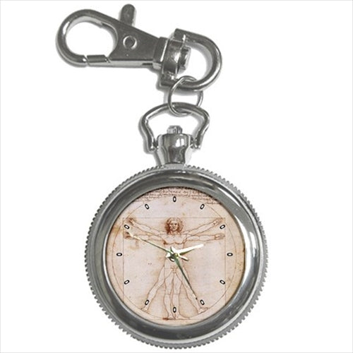 Vitruvian Man Leonardo da Vinci Art Key Chain Watch Art Key Chain Watch Leonardo da Vinci Renaissance Vitruvian Man Watch Key Chain Watch