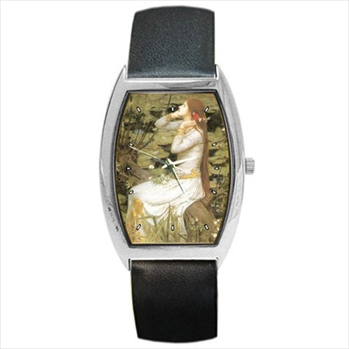 Ophelia John William Waterhouse Romanticism Art Barrel Style Wristwatch Unisex Watch