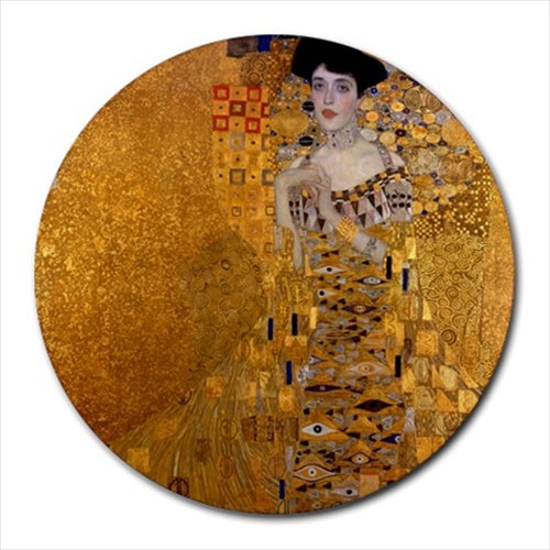 Adele Bloch Bauer Gustav Klimt Art Round Computer Mouse Pad Gustav Klimt Mat Mouse Mouse Pad Round Round Mouse Pad