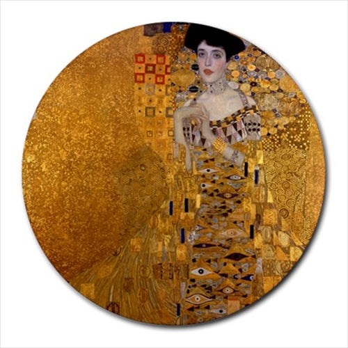 Adele Bloch Bauer Gustav Klimt Art Round Computer Mouse Pad