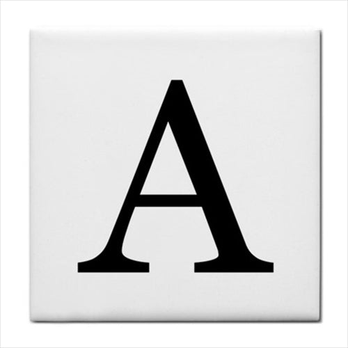 Ceramic Tile Letter A Alphabet Georgia Font Alphabet alphabet tile Backsplash Ceramic Tile Tile Alphabet Tile