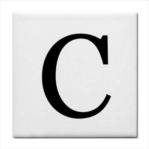 Ceramic Tile Letter C Alphabet Georgia Font Alphabet Alphabet Tile Backsplash Ceramic Tile Home Decor Tile Alphabet Tile