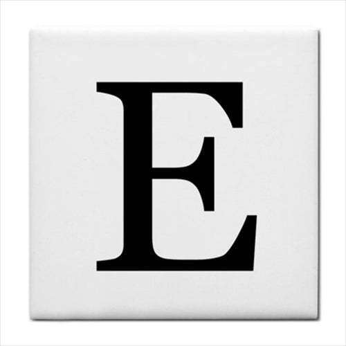 Ceramic Tile Letter E Alphabet Georgia Font Alphabet Alphabet Tile Backsplash Ceramic Tile Home Decor Tile Alphabet Tile