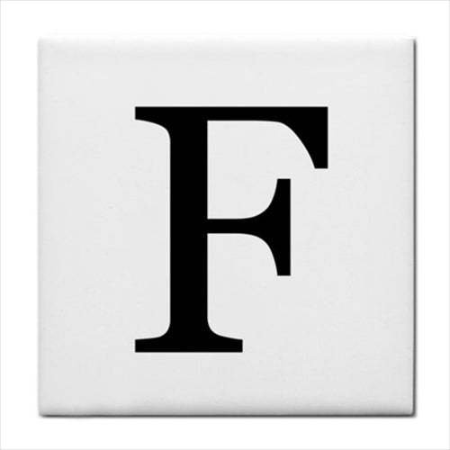 Ceramic Tile Letter F Alphabet Georgia Font Alphabet Alphabet Tile Backsplash Ceramic Tile Home Decor Tile Alphabet Tile