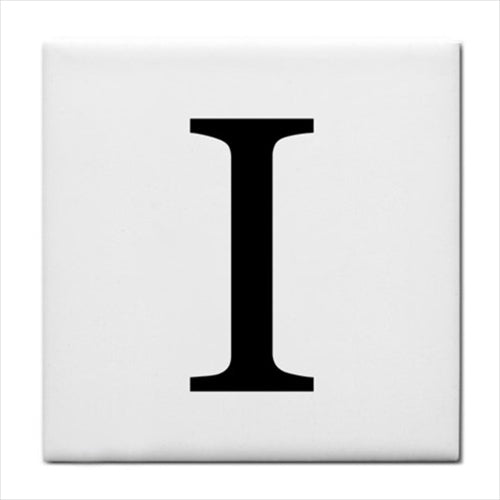 Ceramic Tile Letter I Alphabet Georgia Font Alphabet Alphabet Tile Backsplash Ceramic Tile Home Decor Tile Alphabet Tile